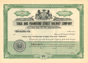 Tioga and Frankford Street Railway Co.